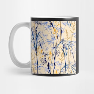 Wild grasses - beige-blue Mug